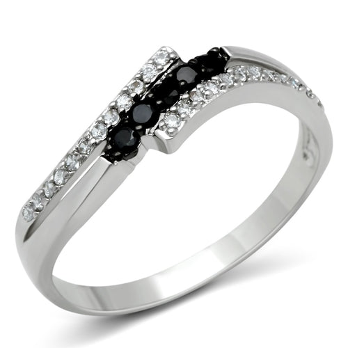Bague rhodium — zircon AAA – Fidussia