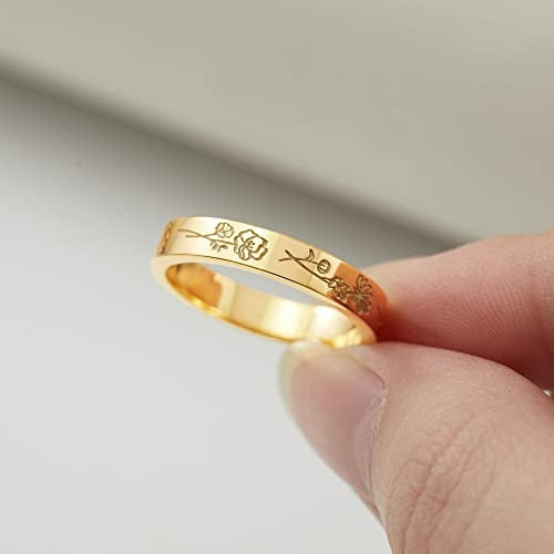 Bague fleurs de naissance — cadeau maman – Fidussia (2)