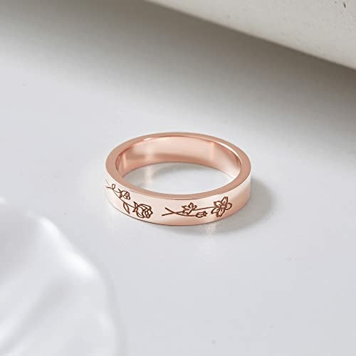 Bague fleurs de naissance — cadeau maman – Fidussia (5)