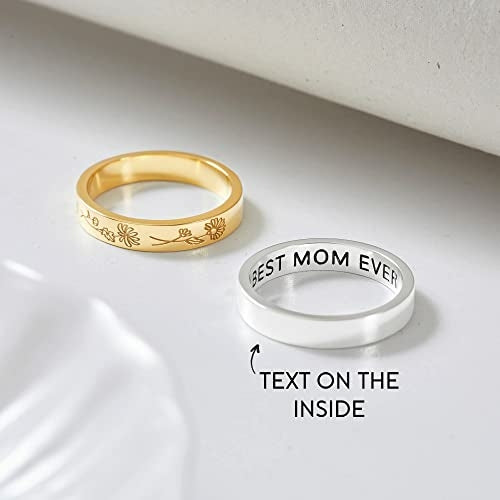 Bague fleurs de naissance — cadeau maman – Fidussia (6)