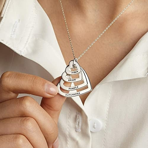 Collier cœur grand-maman — personnalisable – Fidussia (4)