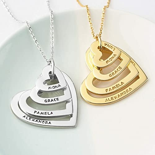 Collier cœur grand-maman — personnalisable – Fidussia (6)