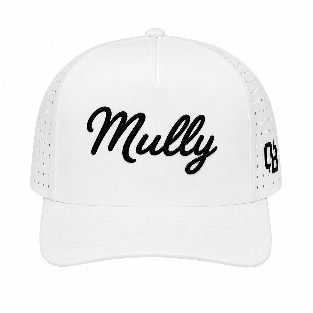 Casquette snapback — broderie Mully (blanche)