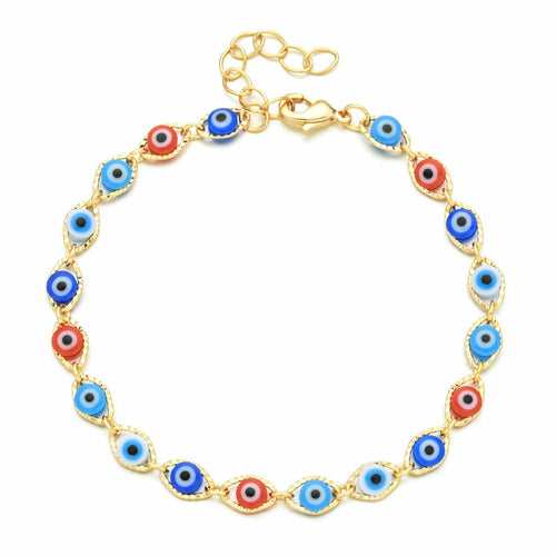 Bracelet de cheville mauvais œil — doré – Fidussia (4)
