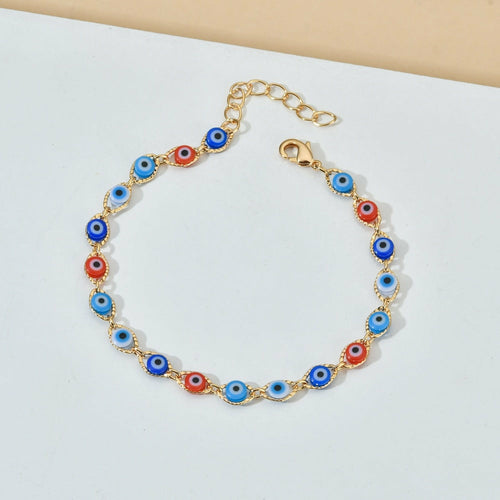 Bracelet de cheville mauvais œil — doré – Fidussia (3)