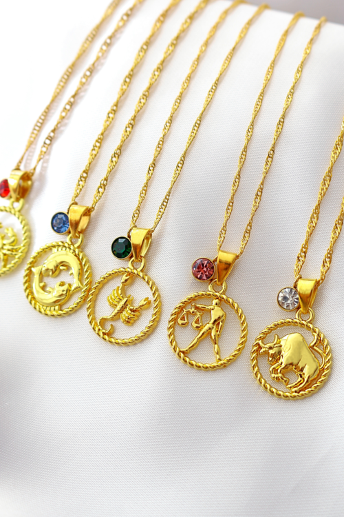 Collier zodiaque — pierre de naissance – Fidussia
