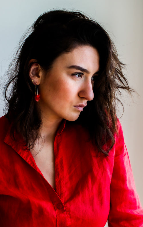 Boucles Leona — gouttes de corail – Fidussia (4)