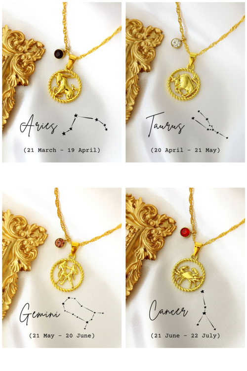 Collier zodiaque — pierre de naissance – Fidussia (3)