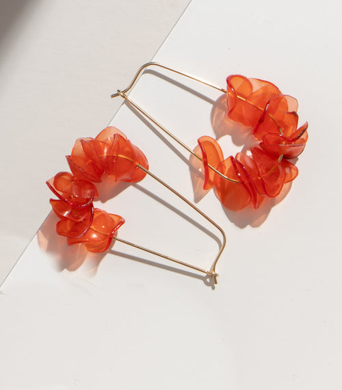Boucles Leona — gouttes de corail – Fidussia (2)