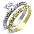Bague bicolore or — zircon AAA – Fidussia